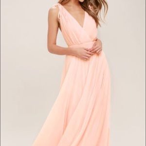 Lulus Blush Pink Backless Maxi Dress